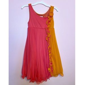 Pink/Orange Ruffled Dress